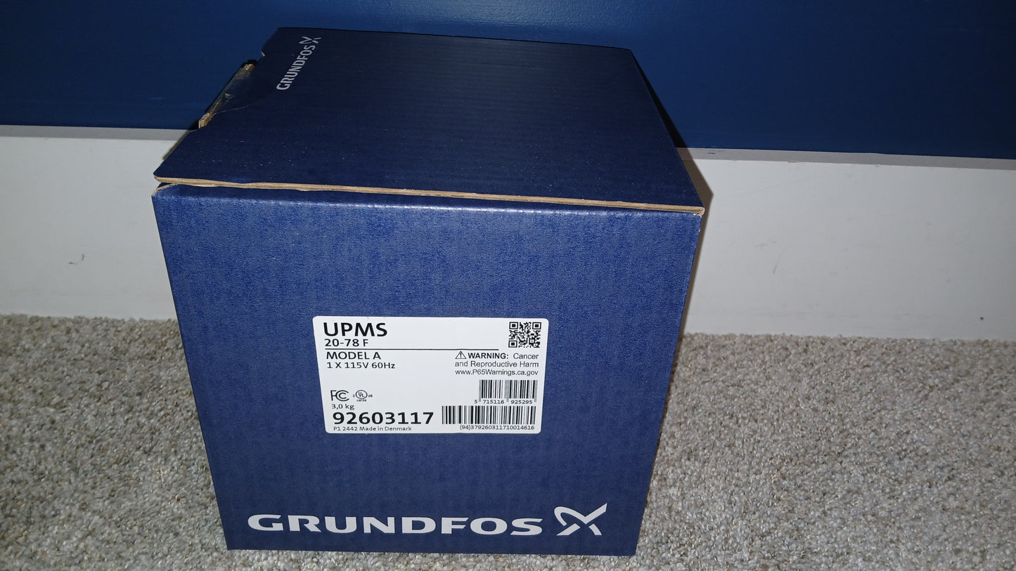 Grundfos UPMS 20-78 F ECM Circulator Pump